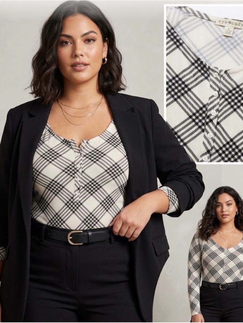 Black & white body suit polyester and espandex